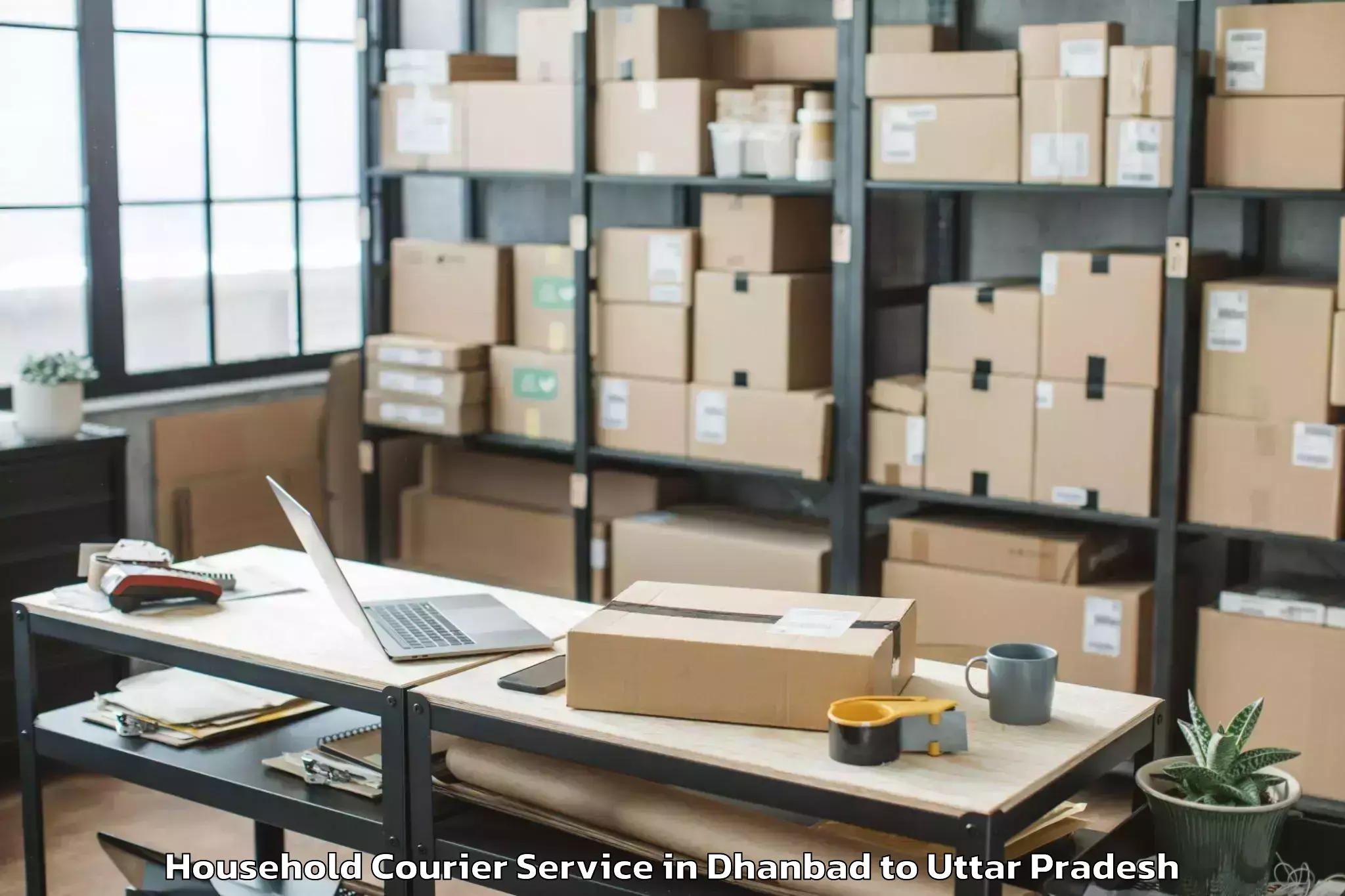 Book Dhanbad to Raura Household Courier Online